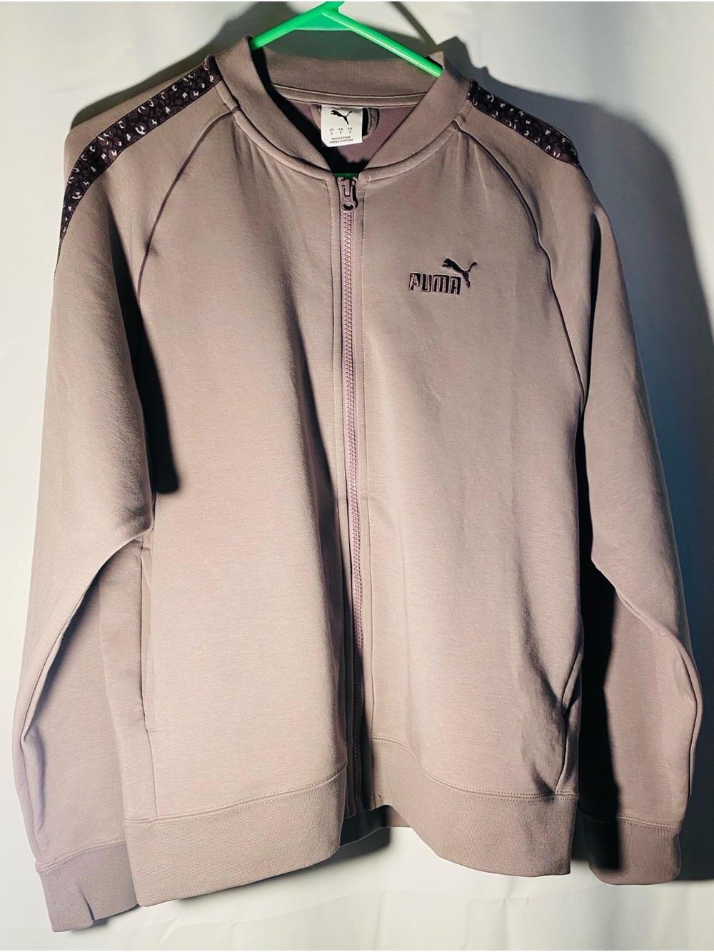 Puma Women's Mauve Zip-Up Bomber Jacket